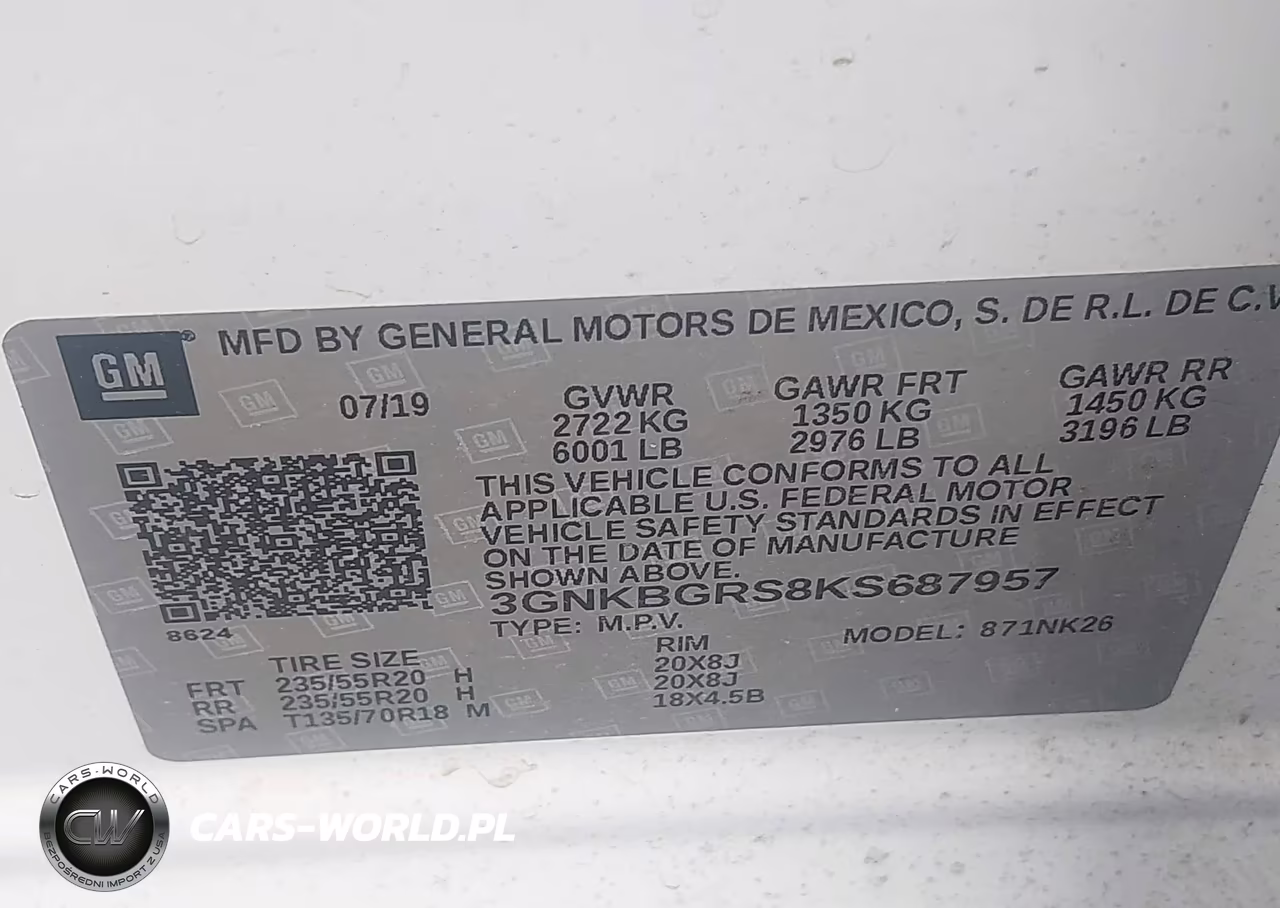 2019 Chevrolet Blazer VIN:3GNKBGRS8KS687957 - 9