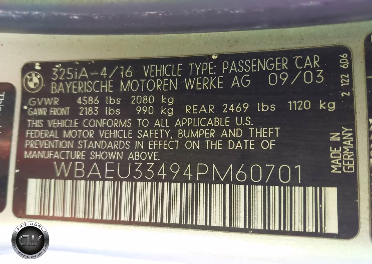 2004 BMW 325Xi VIN:WBAEU33494PM60701 - 9