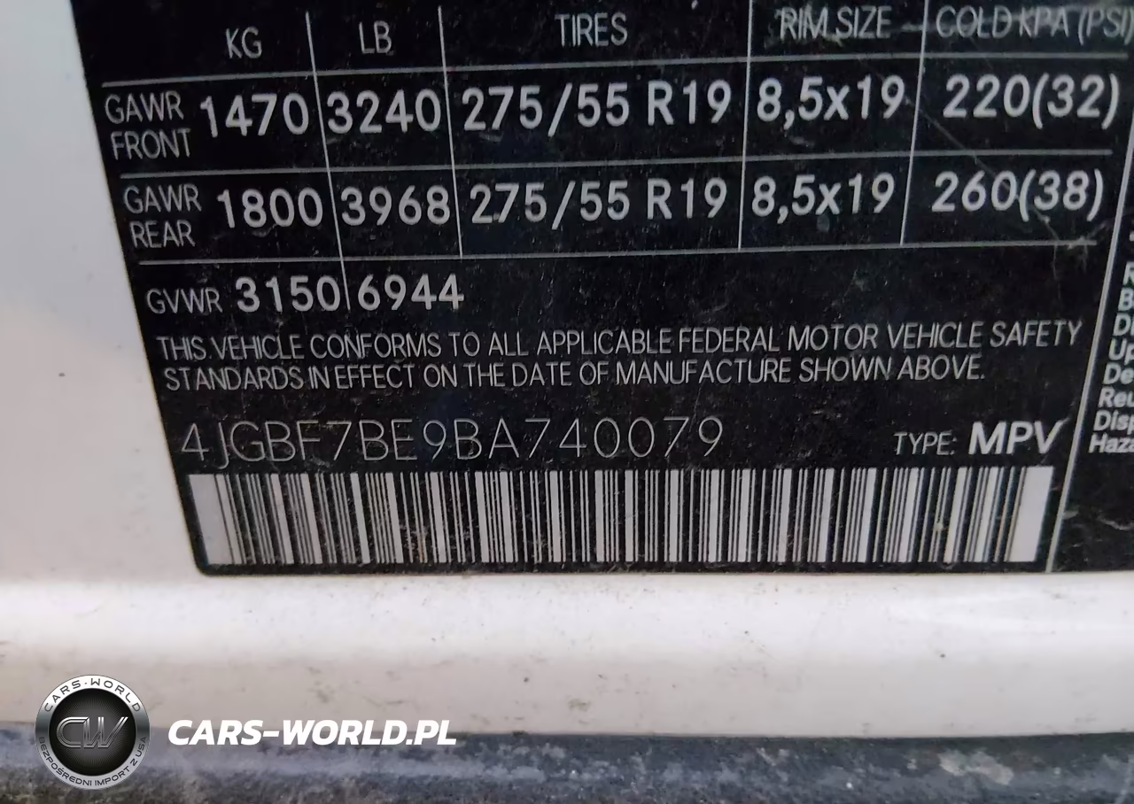 2011 Mercedes-Benz Gl 450 4Matic VIN:4JGBF7BE9BA740079 - 9