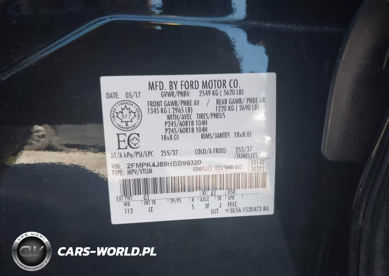 2017 Ford Edge Sel VIN:2FMPK4J89HBB99320 - 9