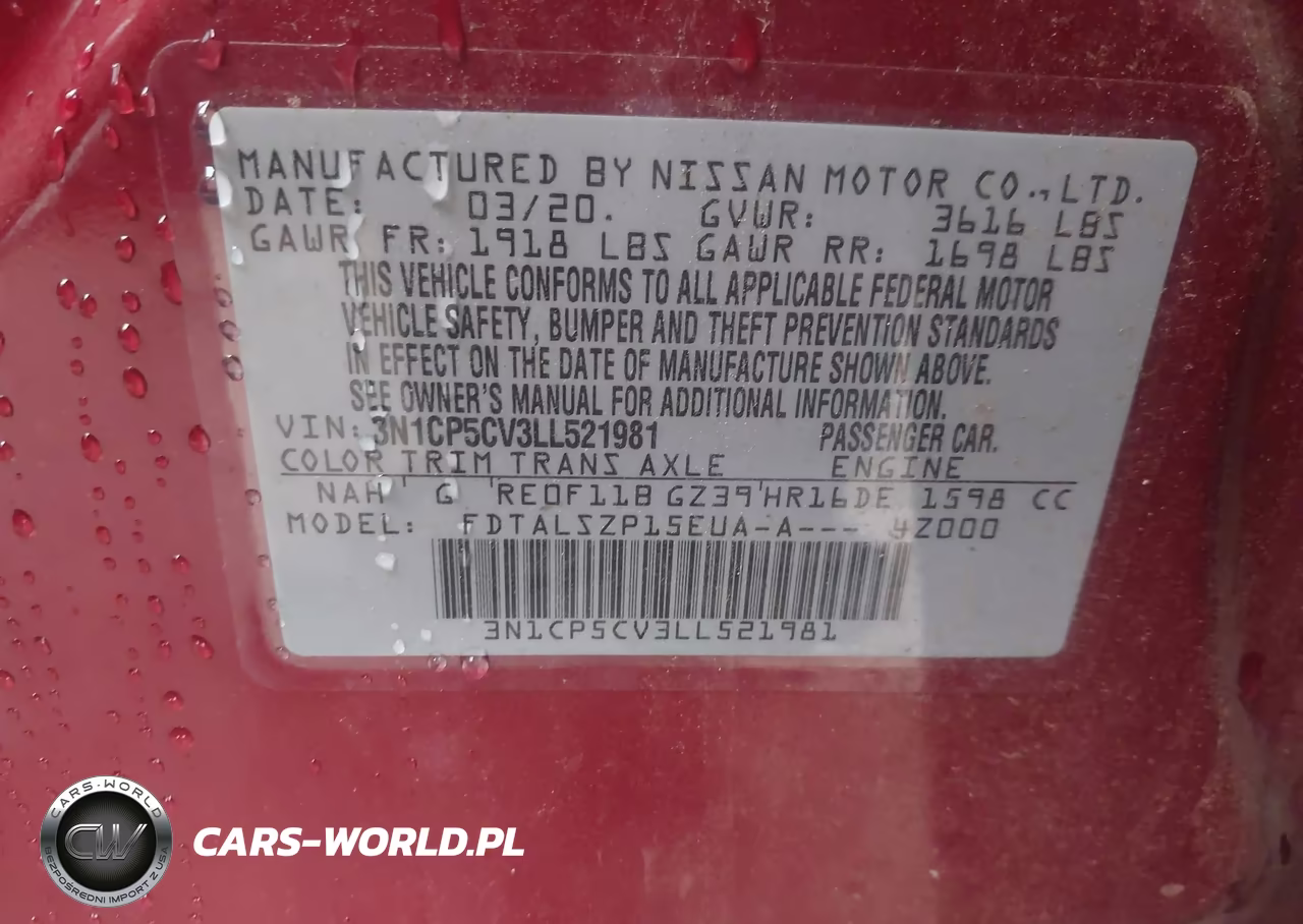 2020 Nissan Kicks Sv Xtronic Cvt VIN:3N1CP5CV3LL521981 - 9