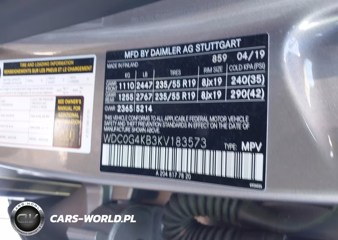 2019 Mercedes-Benz Glc 300 4Matic VIN:WDC0G4KB3KV183573 - 9