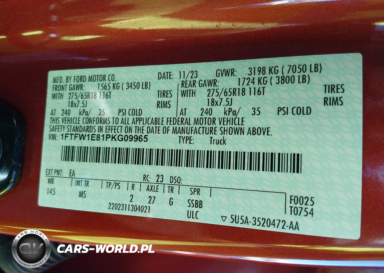 2023 Ford F-150 Xlt VIN:1FTFW1E81PKG09965 - 9