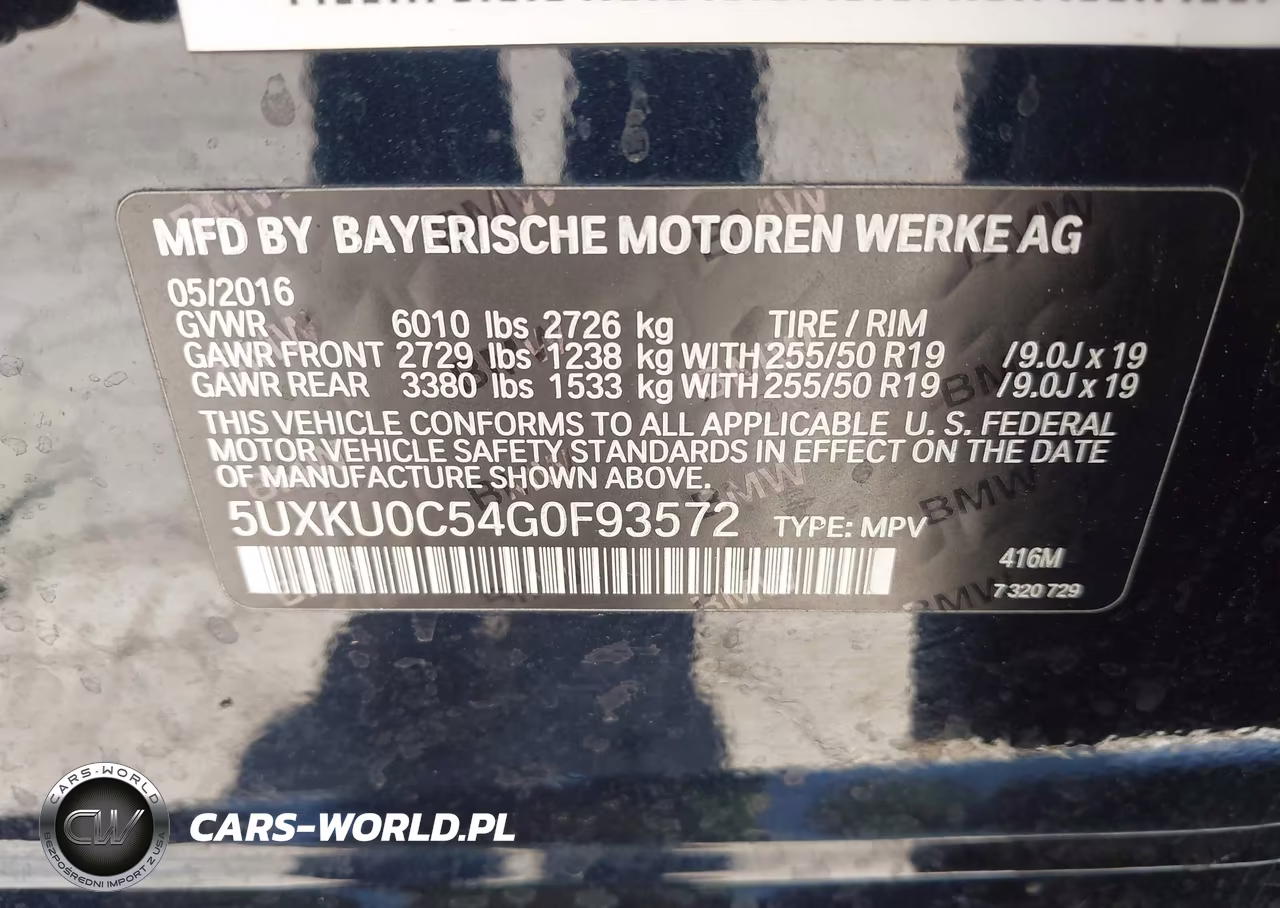 2016 BMW X6 Sdrive35I VIN:5UXKU0C54G0F93572 - 9