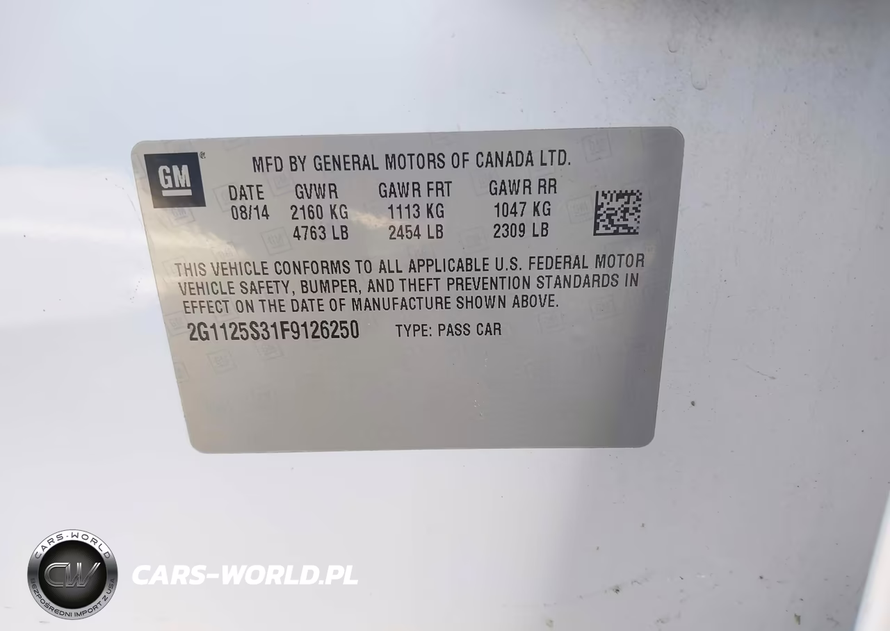 2015 Chevrolet Impala 2Lt VIN:2G1125S31F9126250 - 9