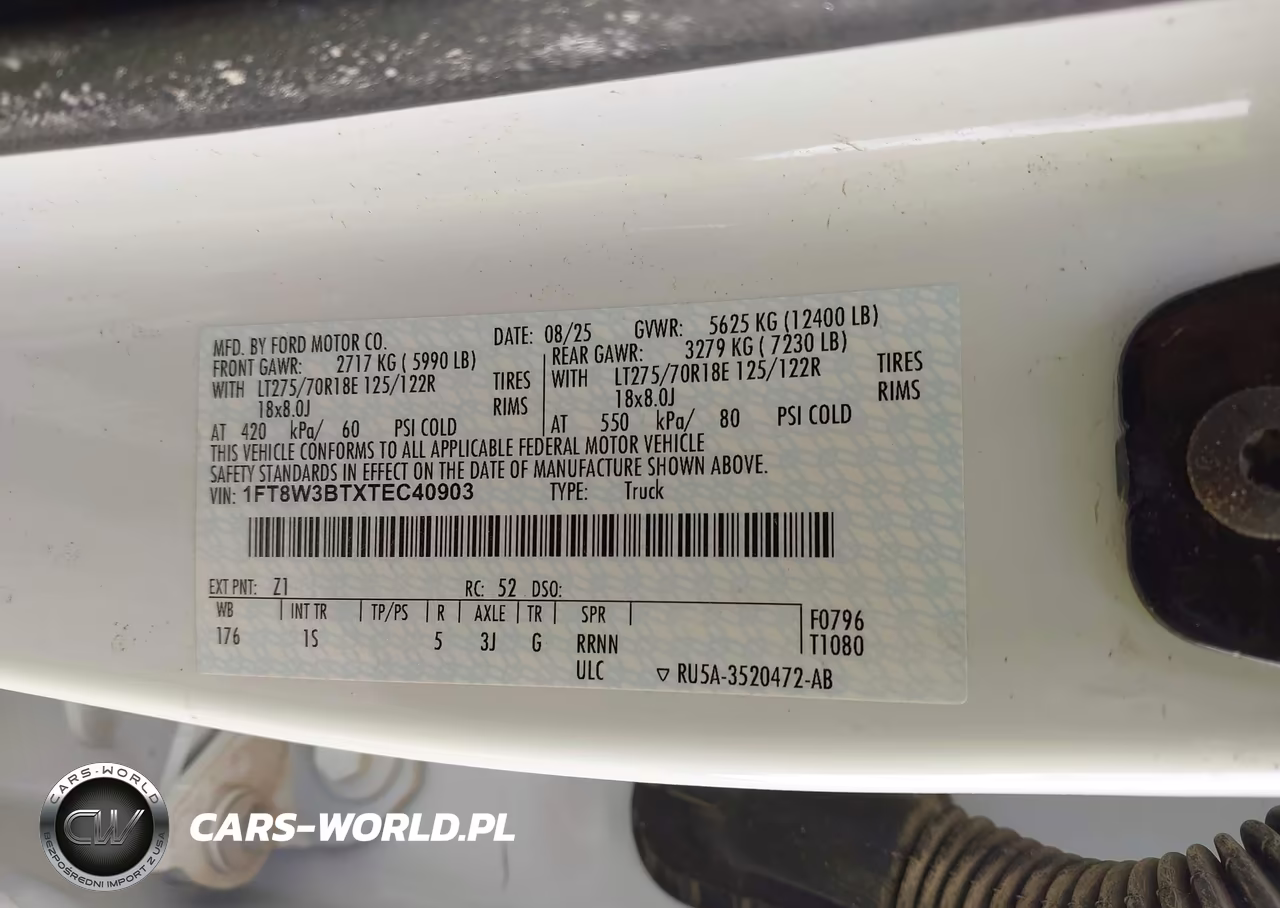 2026 Ford F350 Super Duty VIN:1FT8W3BTXTEC40903 - 8
