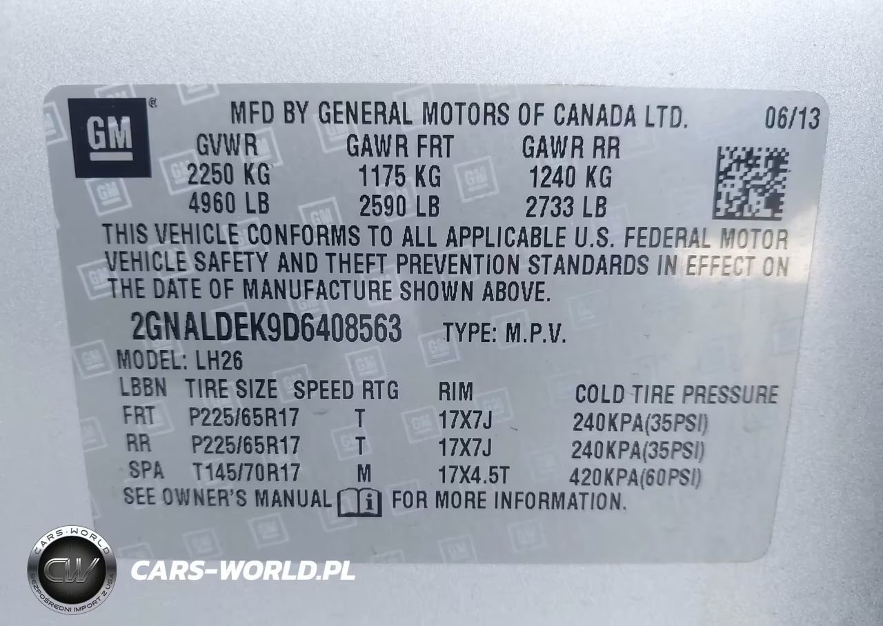 2013 Chevrolet Equinox 1Lt VIN:2GNALDEK9D6408563 - 9