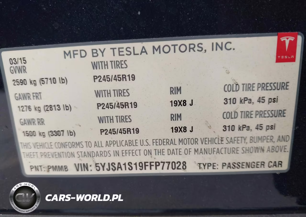 2015 Tesla Model S 60-70-85 VIN:5YJSA1S19FFP77028 - 9