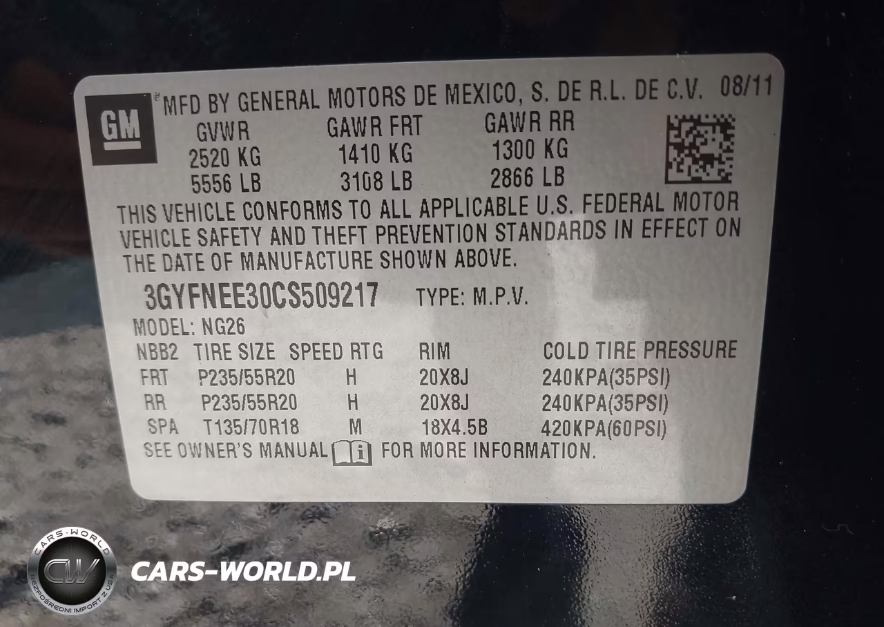 2012 Cadillac Srx Performance Collection VIN:3GYFNEE30CS509217 - 9