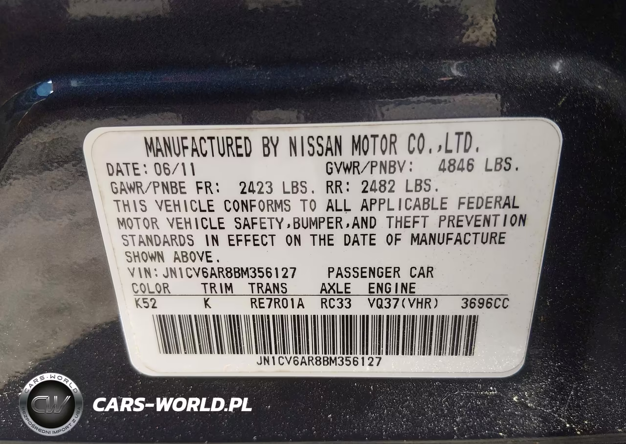 2011 Infiniti G37X VIN:JN1CV6AR8BM356127 - 9