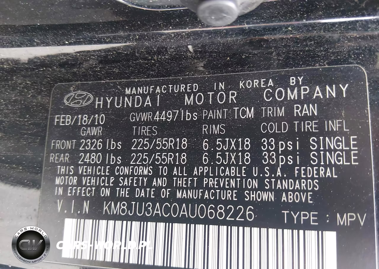 2010 Hyundai Tucson Limited VIN:KM8JU3AC0AU068226 - 9