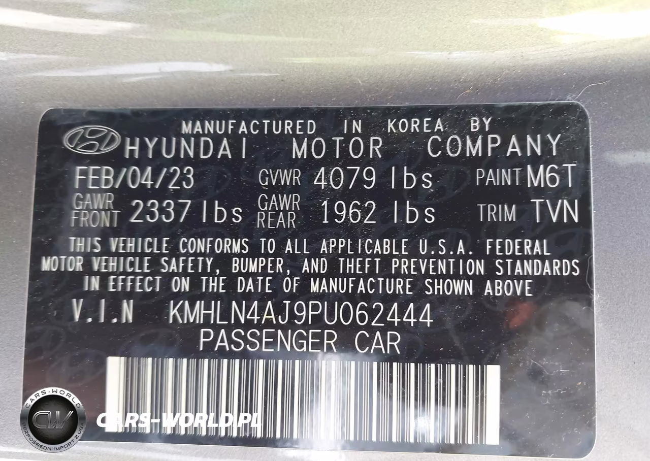 2023 Hyundai Elantra Hybrid Limited VIN:KMHLN4AJ9PU062444 - 9
