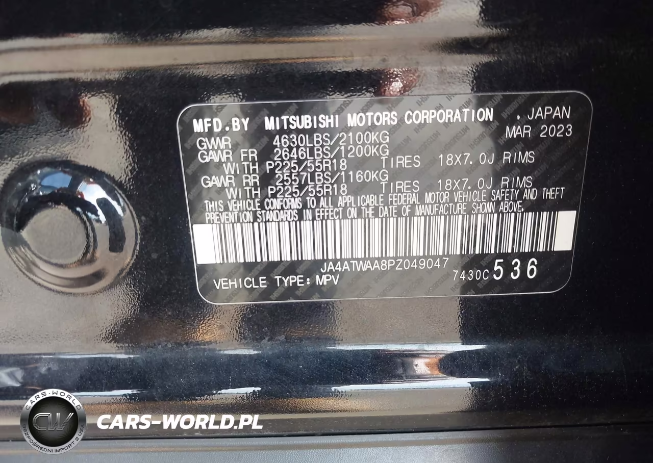 2023 Mitsubishi Eclipse Cross Se S-Awc VIN:JA4ATWAA8PZ049047 - 9