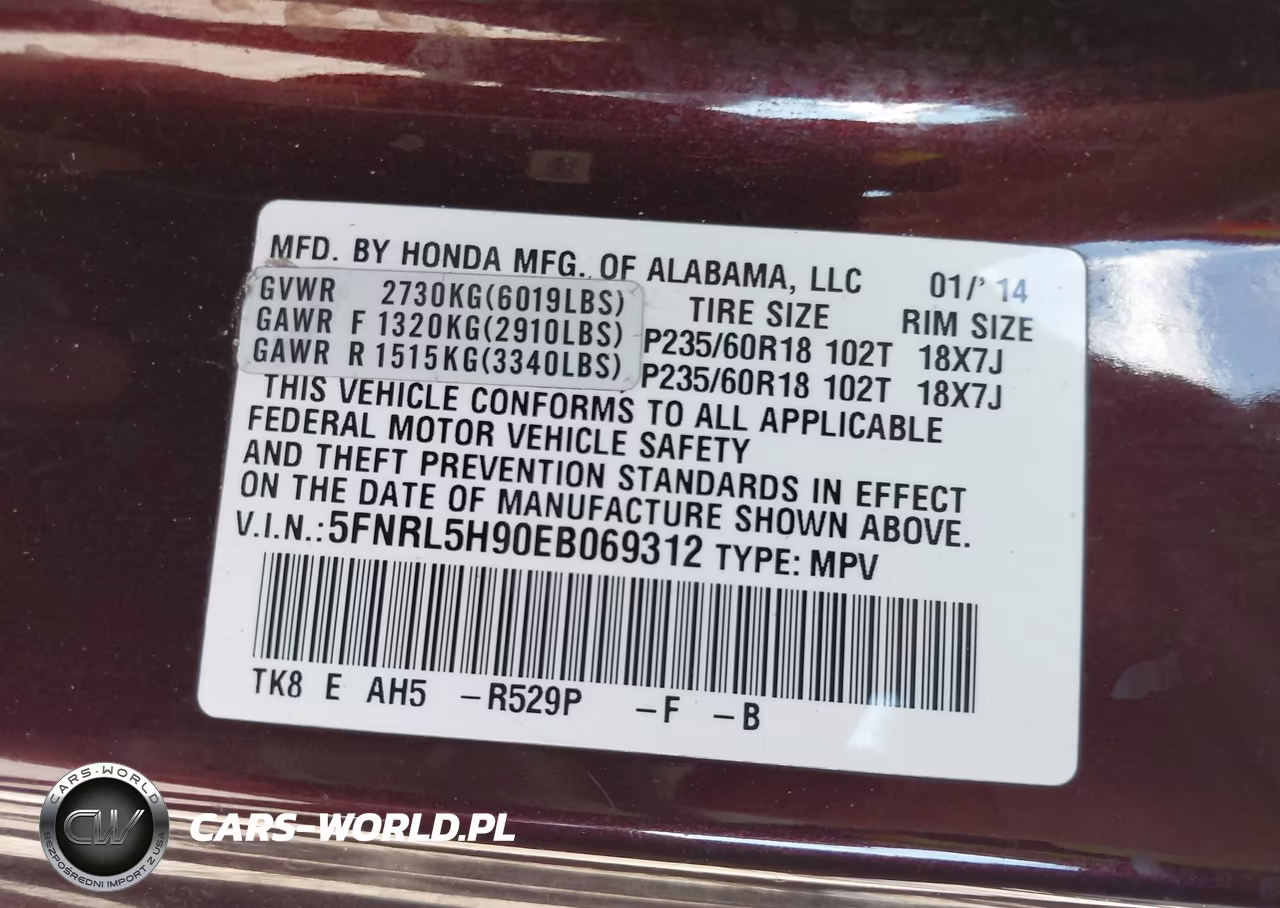 2014 Honda Odyssey Touring-Touring Elite VIN:5FNRL5H90EB069312 - 9