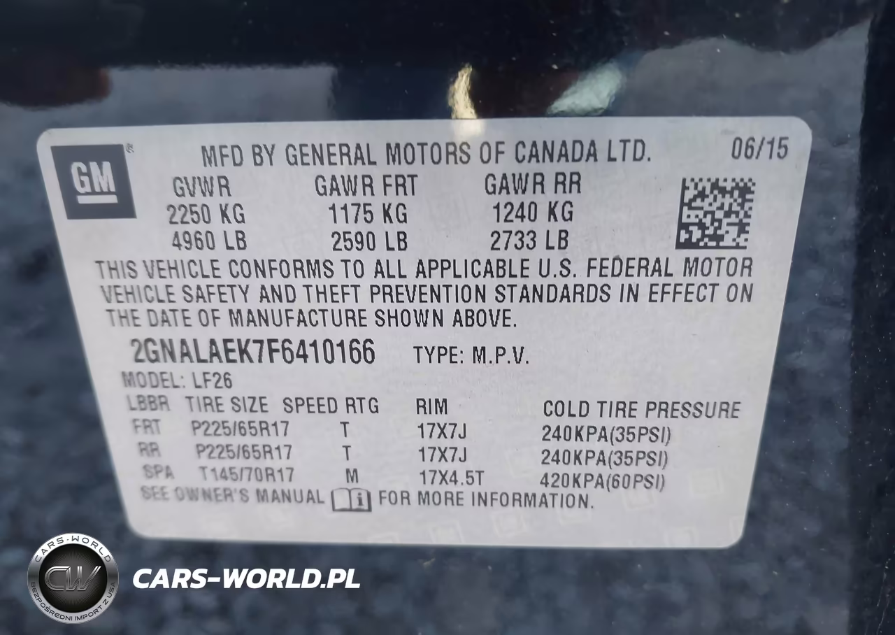 2015 Chevrolet Equinox Ls VIN:2GNALAEK7F6410166 - 9