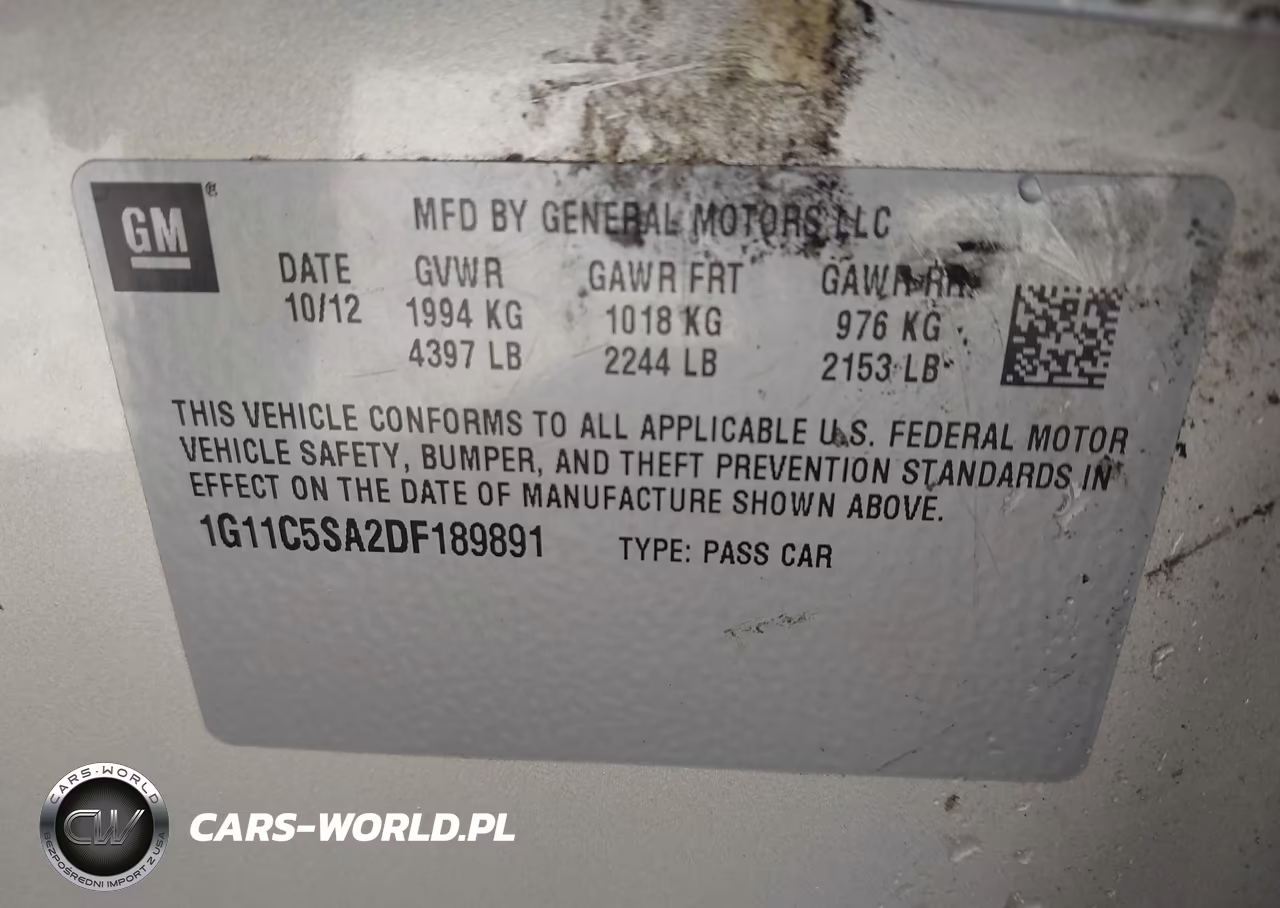 2013 Chevrolet Malibu 1Lt VIN:1G11C5SA2DF189891 - 9