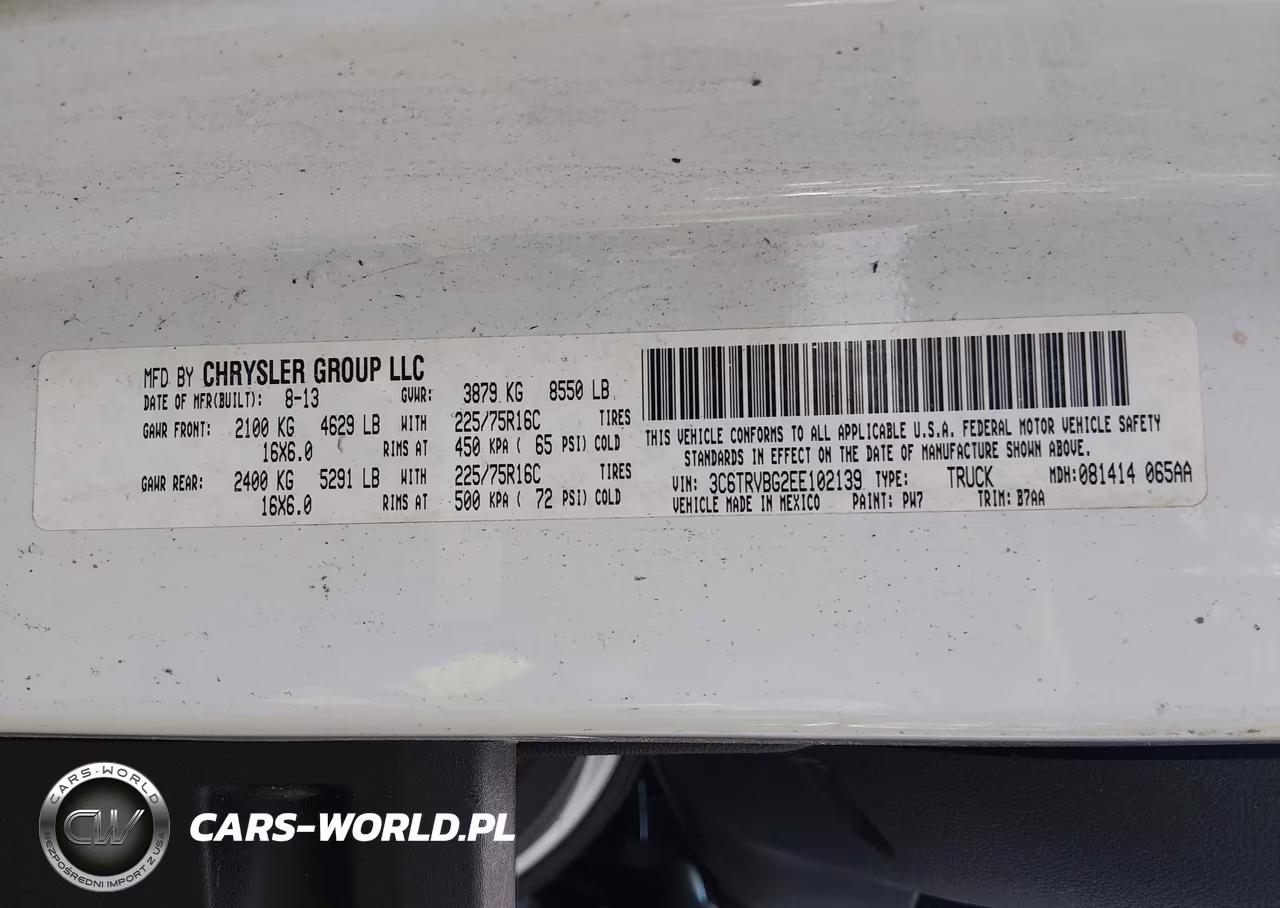 2014 Ram Promaster 1500 VIN:3C6TRVBG2EE102139 - 9