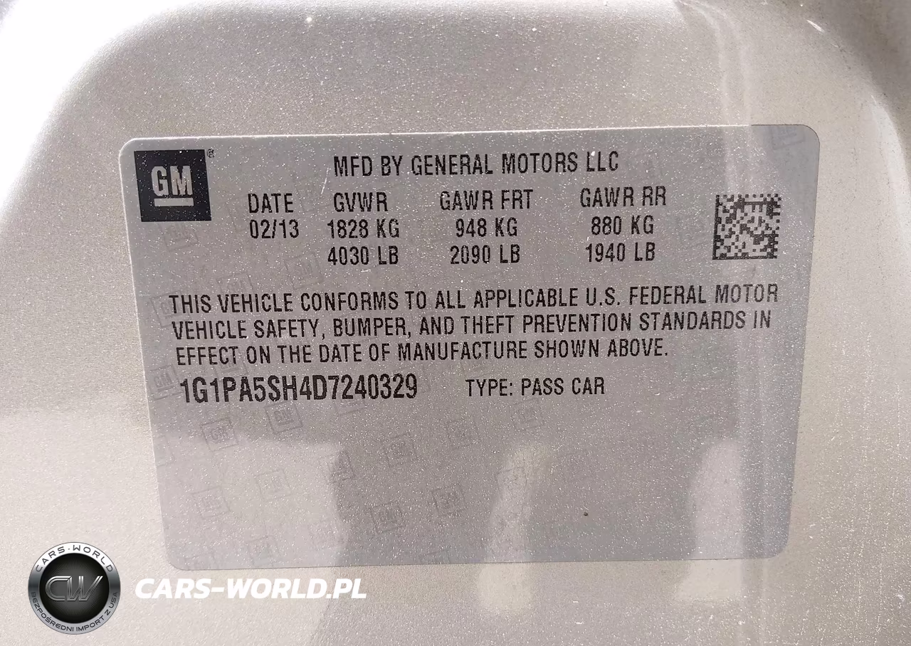 2013 Chevrolet Cruze Ls Auto VIN:1G1PA5SH4D7240329 - 9