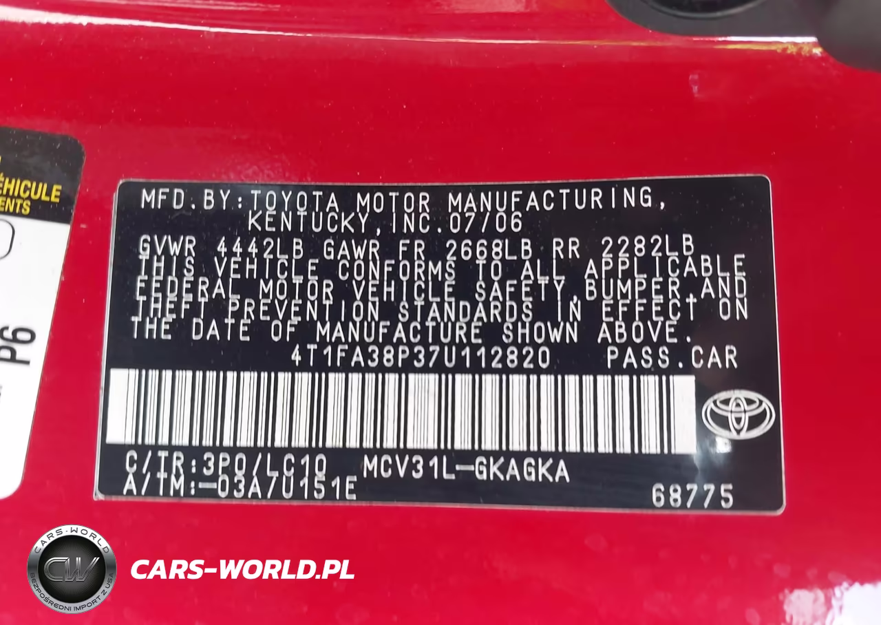 2007 Toyota Camry Solara Se-Sle VIN:4T1FA38P37U112820 - 9