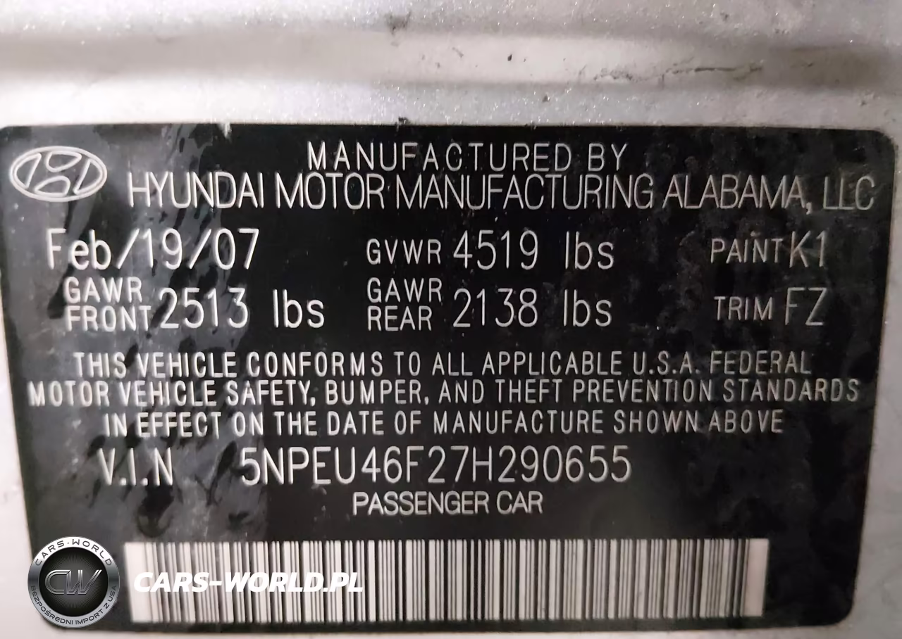 2007 Hyundai Sonata Limited-Se V6 VIN:5NPEU46F27H290655 - 9