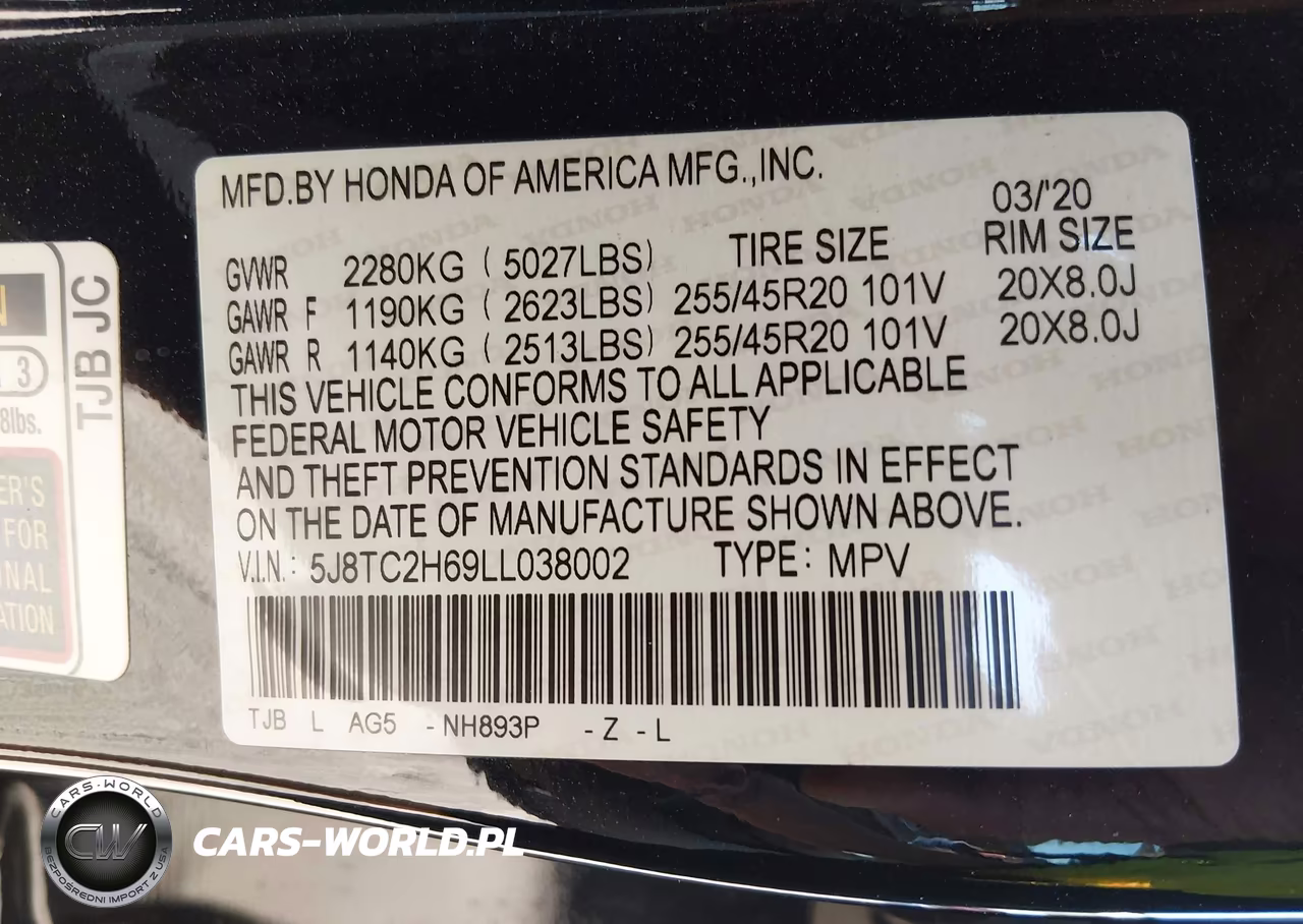 2020 Acura Rdx A-Spec Package VIN:5J8TC2H69LL038002 - 9