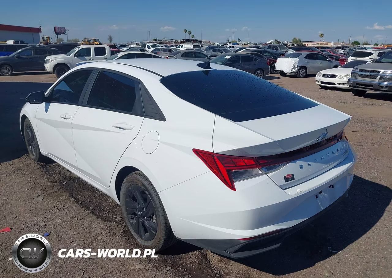 2021 Hyundai Elantra Hybrid Blue VIN:KMHLM4AJXMU007919 - 3