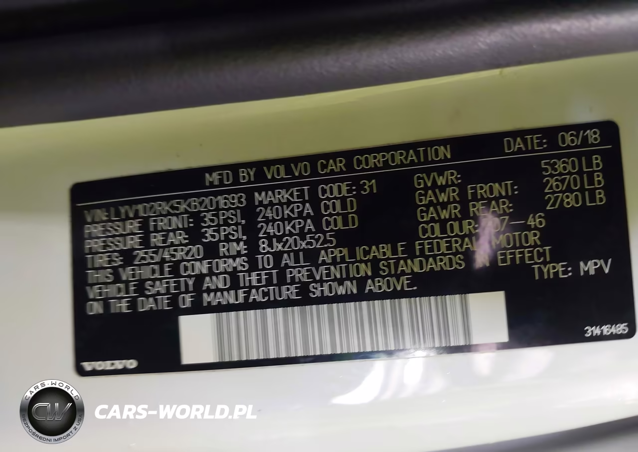 2019 Volvo Xc60 T5 Momentum VIN:LYV102RK5KB201693 - 9