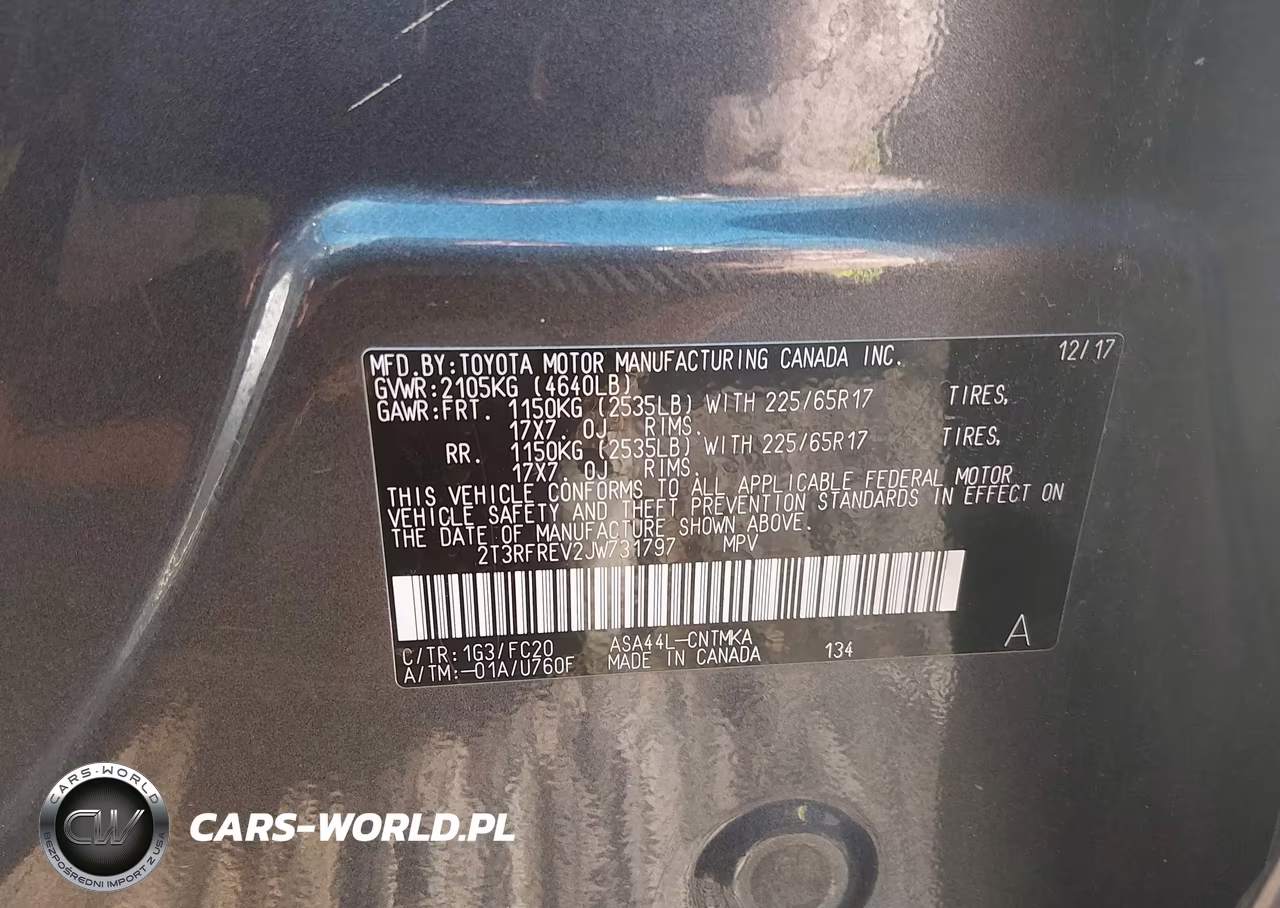 2018 Toyota Rav4 Xle VIN:2T3RFREV2JW731797 - 9
