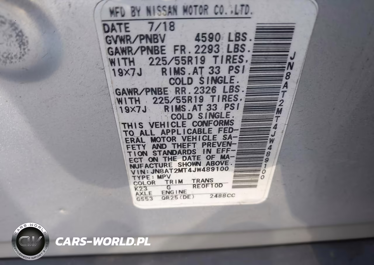2018 Nissan Rogue Sl VIN:JN8AT2MT4JW489100 - 9