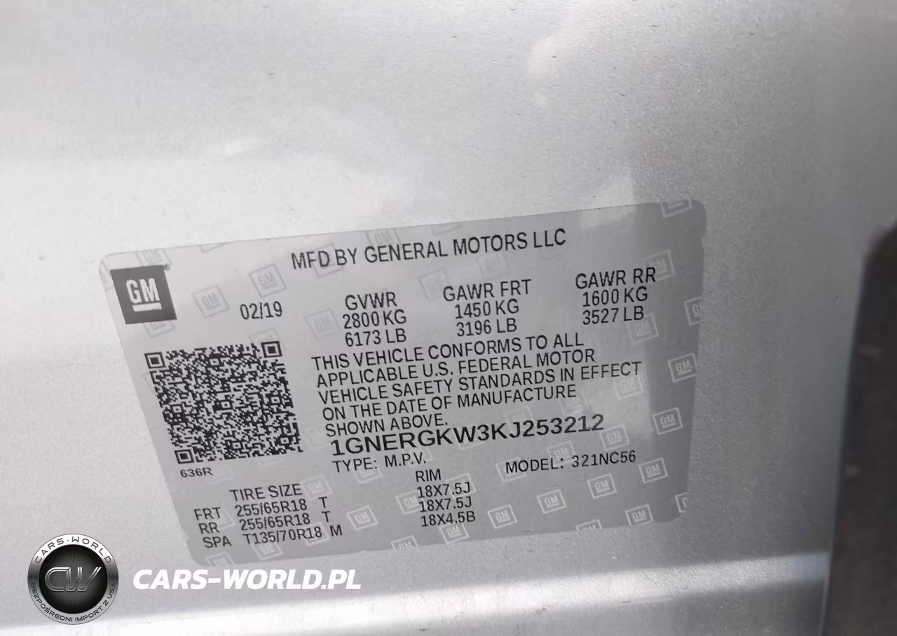 2019 Chevrolet Traverse 1Lt VIN:1GNERGKW3KJ253212 - 9