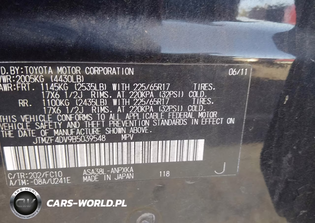 2011 Toyota Rav4 VIN:JTMZF4DV9B5039548 - 9