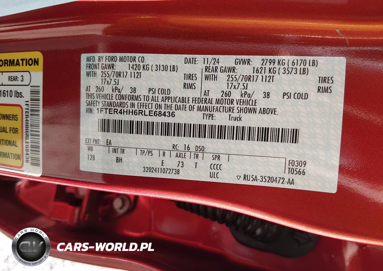 2024 Ford Ranger Xlt VIN:1FTER4HH6RLE68436 - 9