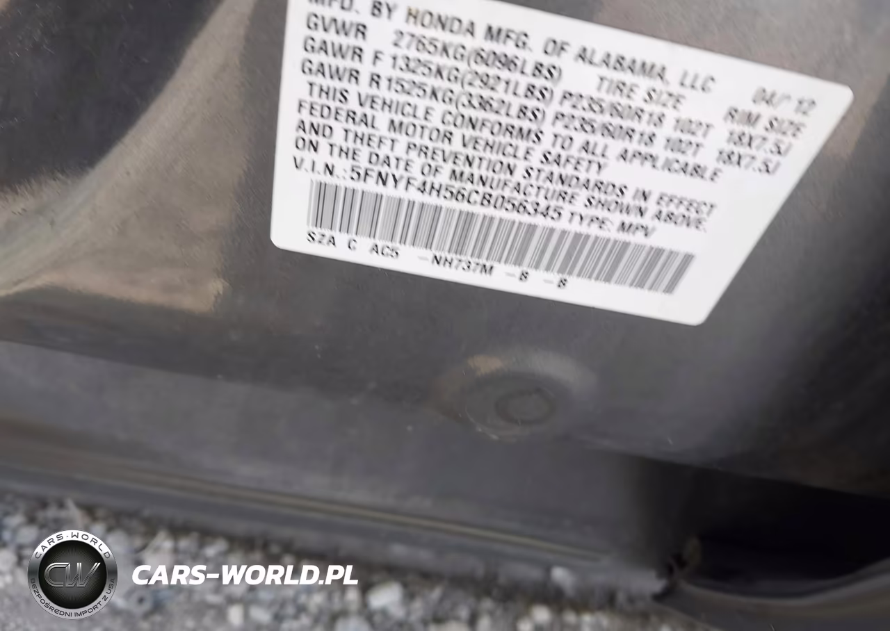 2012 Honda Pilot Ex-L VIN:5FNYF4H56CB056345 - 9