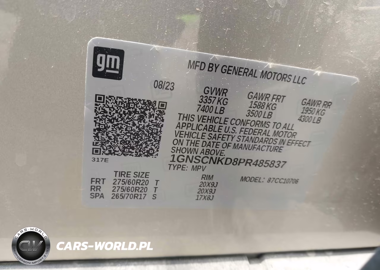 2023 Chevrolet Tahoe 2Wd Lt VIN:1GNSCNKD8PR485837 - 9