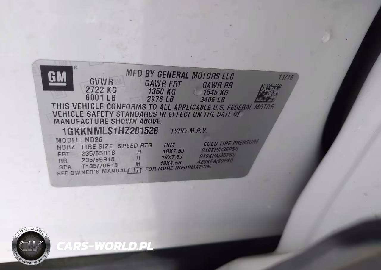 2017 GMC Acadia Slt-1 VIN:1GKKNMLS1HZ201528 - 9