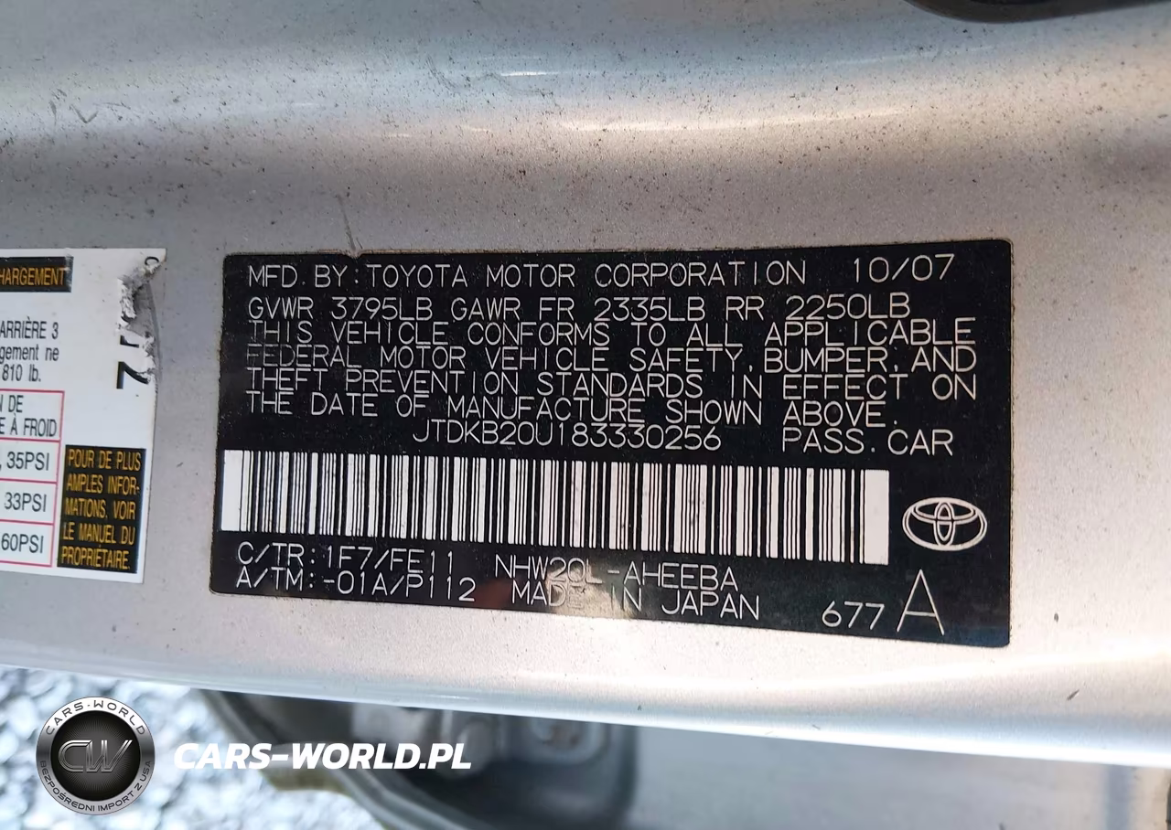 2008 Toyota Prius VIN:JTDKB20U183330256 - 9