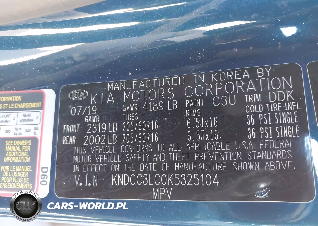 2019 Kia Niro Ex VIN:KNDCC3LC0K5325104 - 9