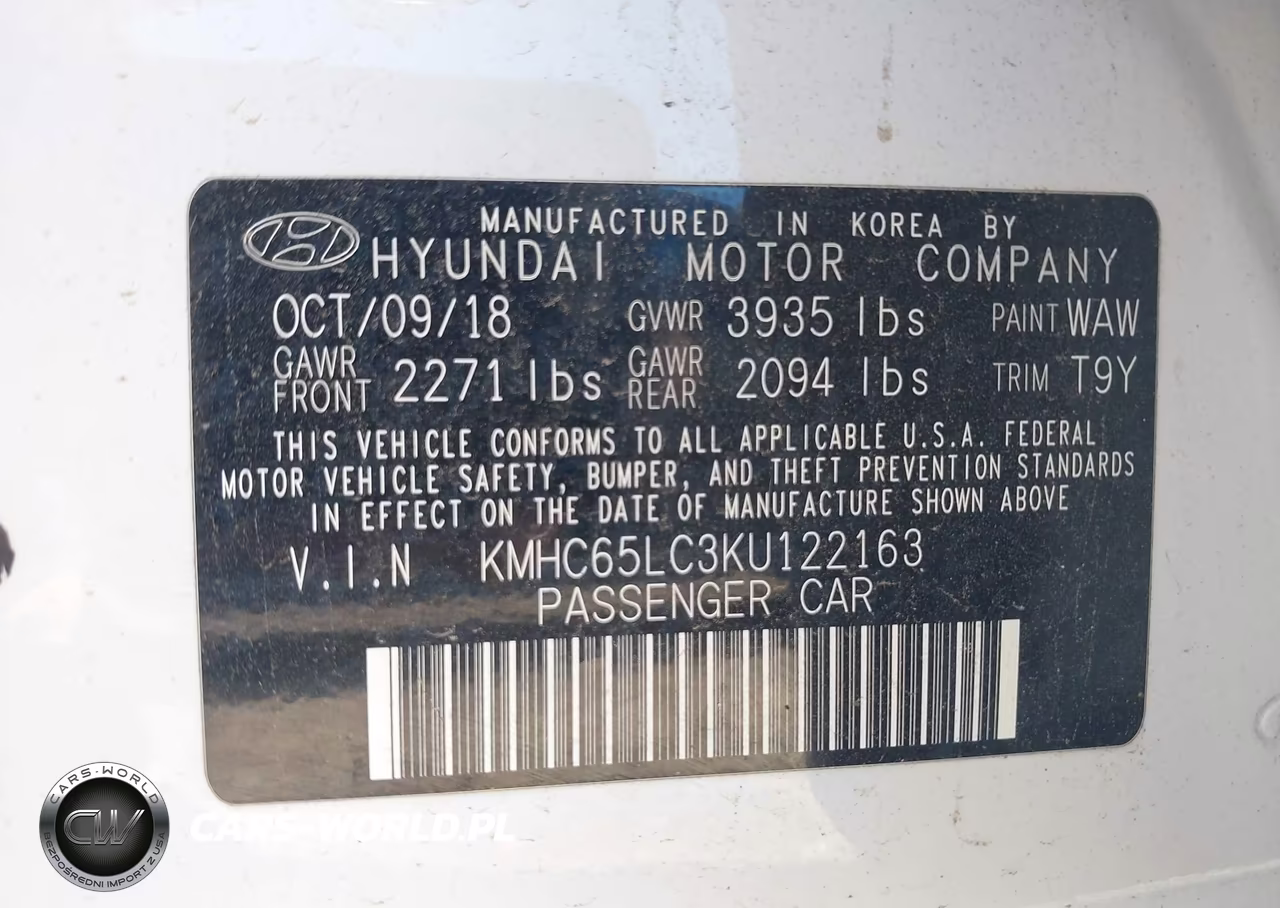 2019 Hyundai Ioniq Hybrid Blue VIN:KMHC65LC3KU122163 - 9