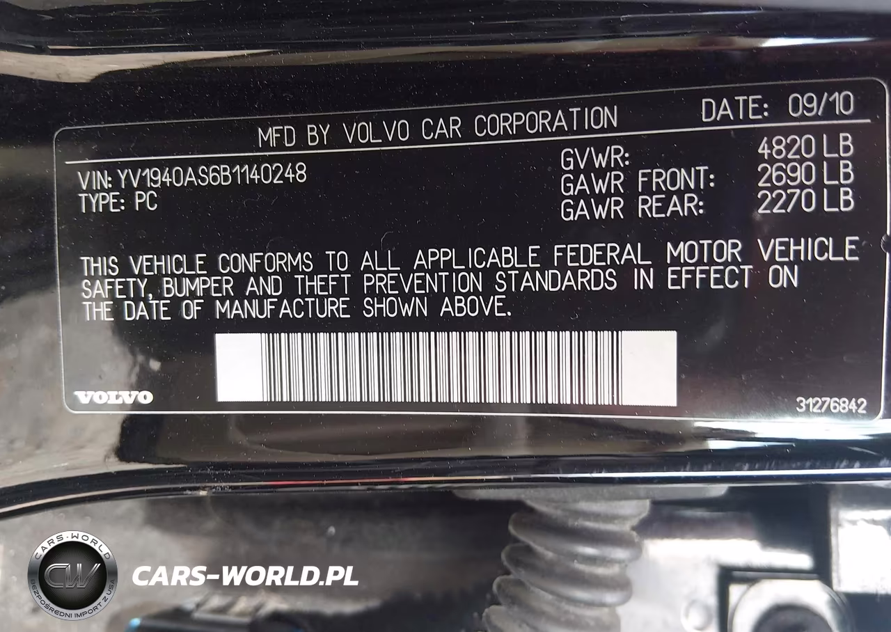 2011 Volvo S80 3.2 VIN:YV1940AS6B1140248 - 9