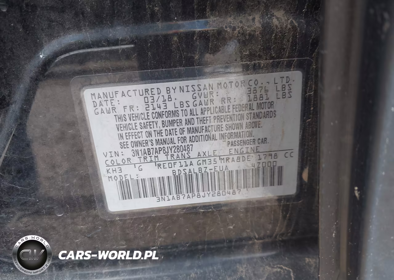 2018 Nissan Sentra S VIN:3N1AB7AP8JY280487 - 9