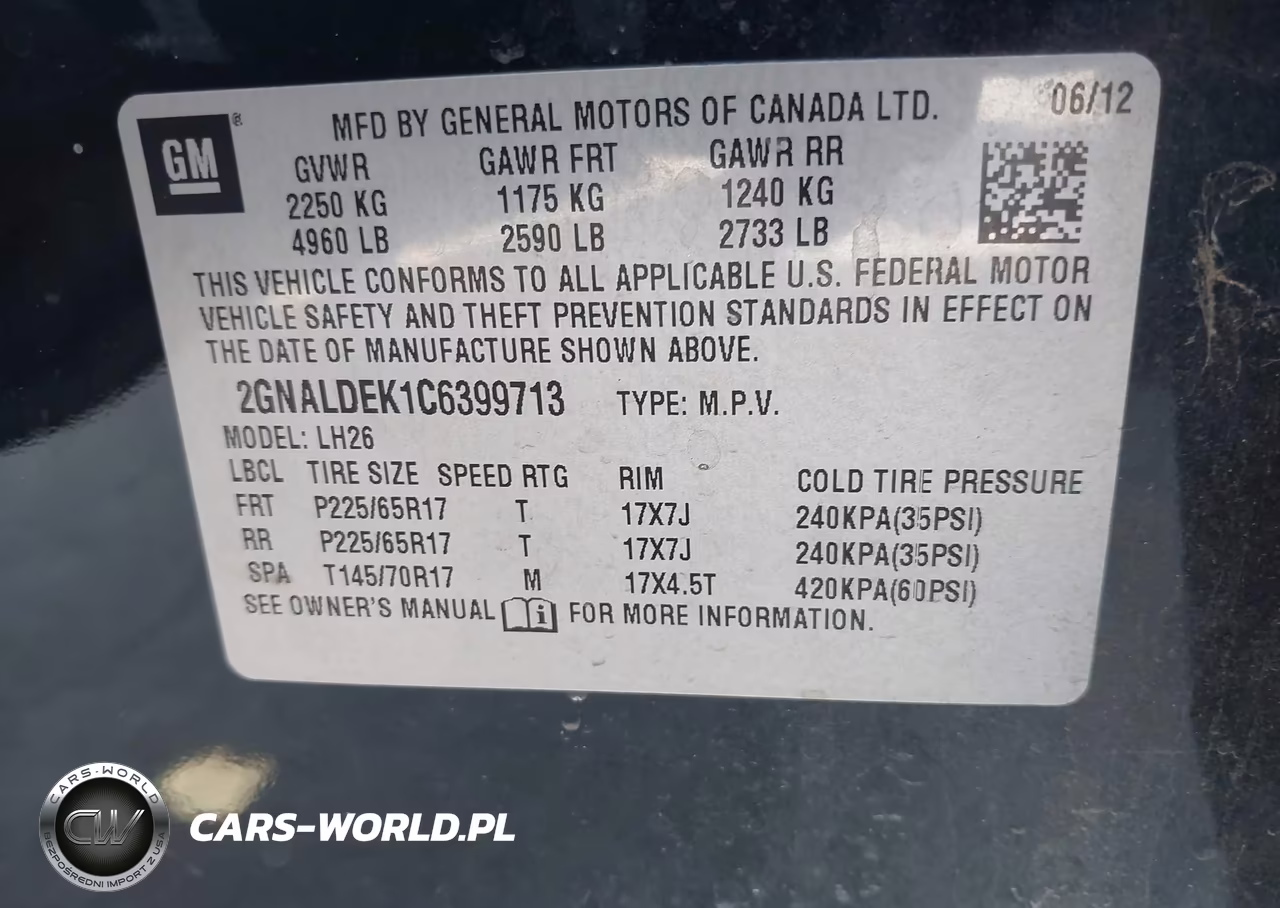 2012 Chevrolet Equinox 1Lt VIN:2GNALDEK1C6399713 - 9