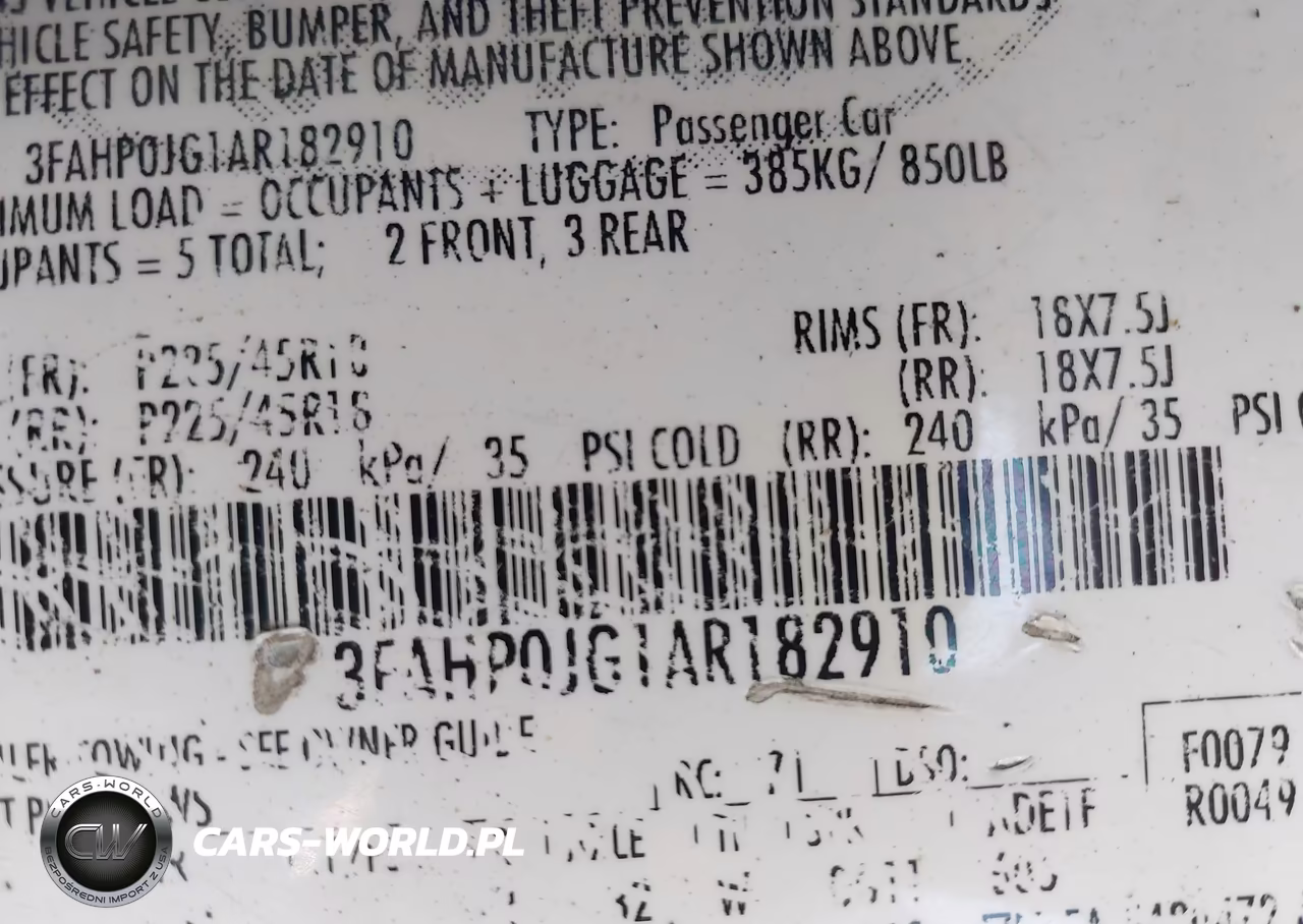 2010 Ford Fusion Sel VIN:3FAHP0JG1AR182910 - 12