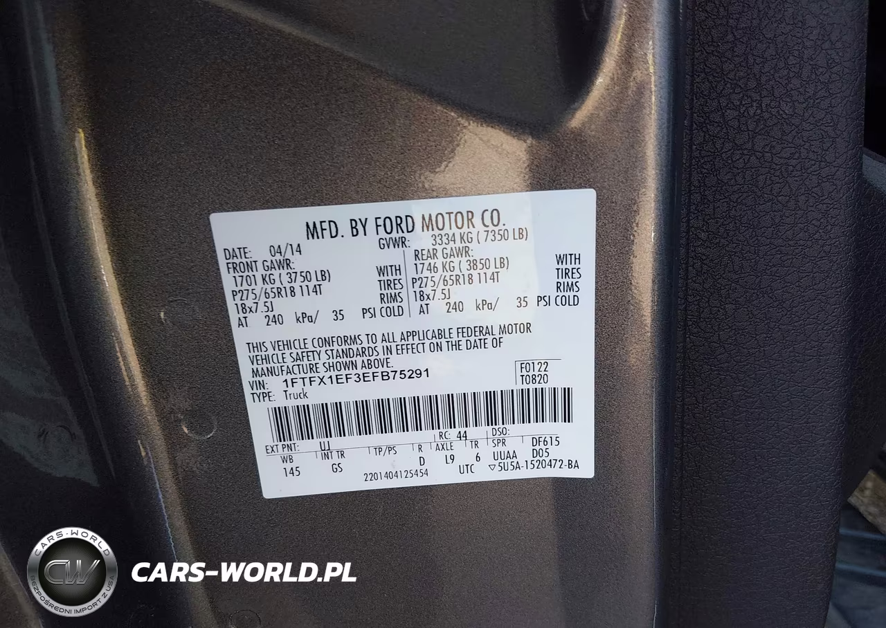 2014 Ford F-150 Xlt VIN:1FTFX1EF3EFB75291 - 9