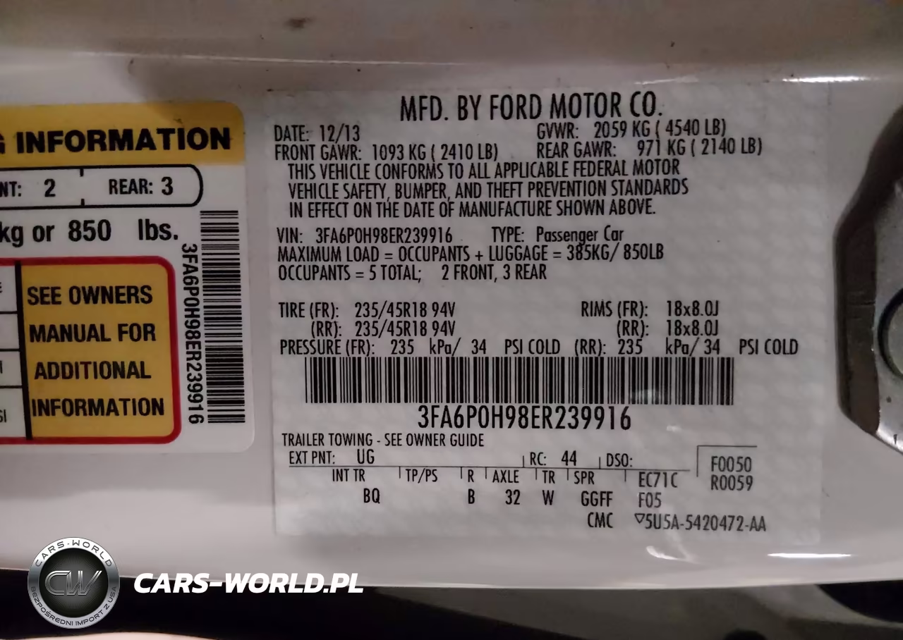 2014 Ford Fusion Se VIN:3FA6P0H98ER239916 - 9