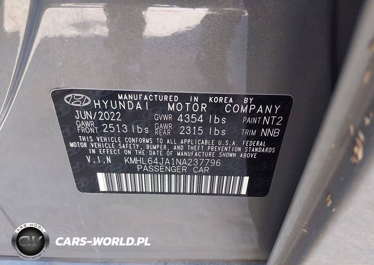 2022 Hyundai Sonata Sel VIN:KMHL64JA1NA237796 - 9