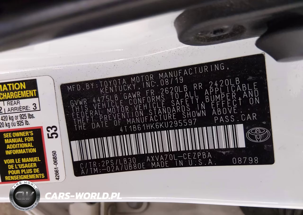 2019 Toyota Camry Xse VIN:4T1B61HK6KU295597 - 9