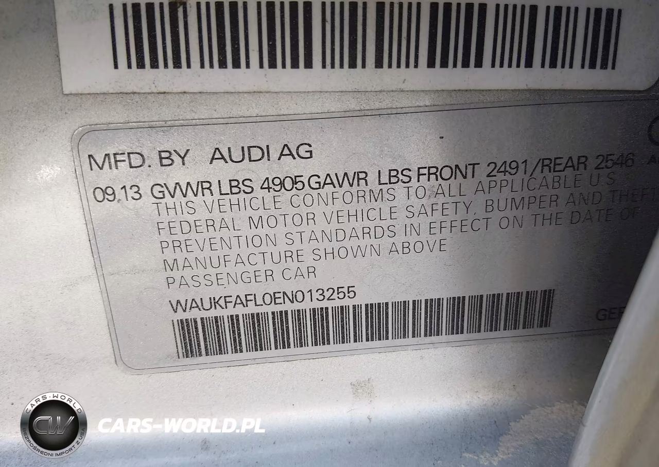 2014 Audi A4 2.0T Premium VIN:WAUKFAFL0EN013255 - 9