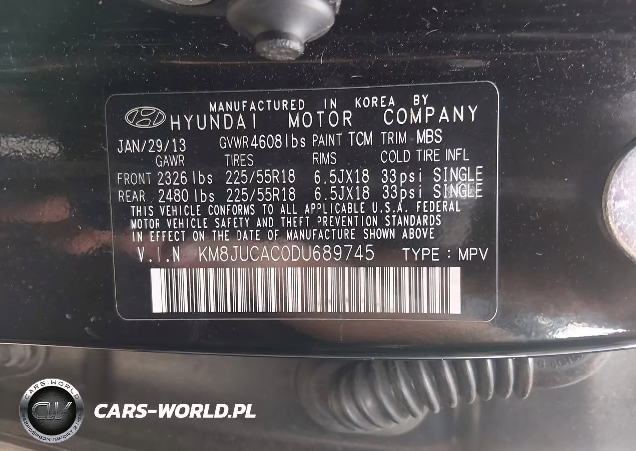2013 Hyundai Tucson Limited VIN:KM8JUCAC0DU689745 - 9