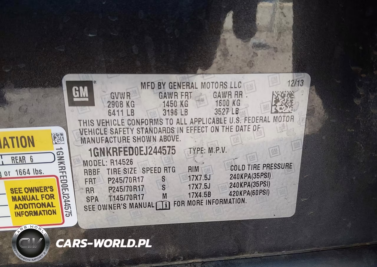 2014 Chevrolet Traverse Ls VIN:1GNKRFED0EJ244575 - 9