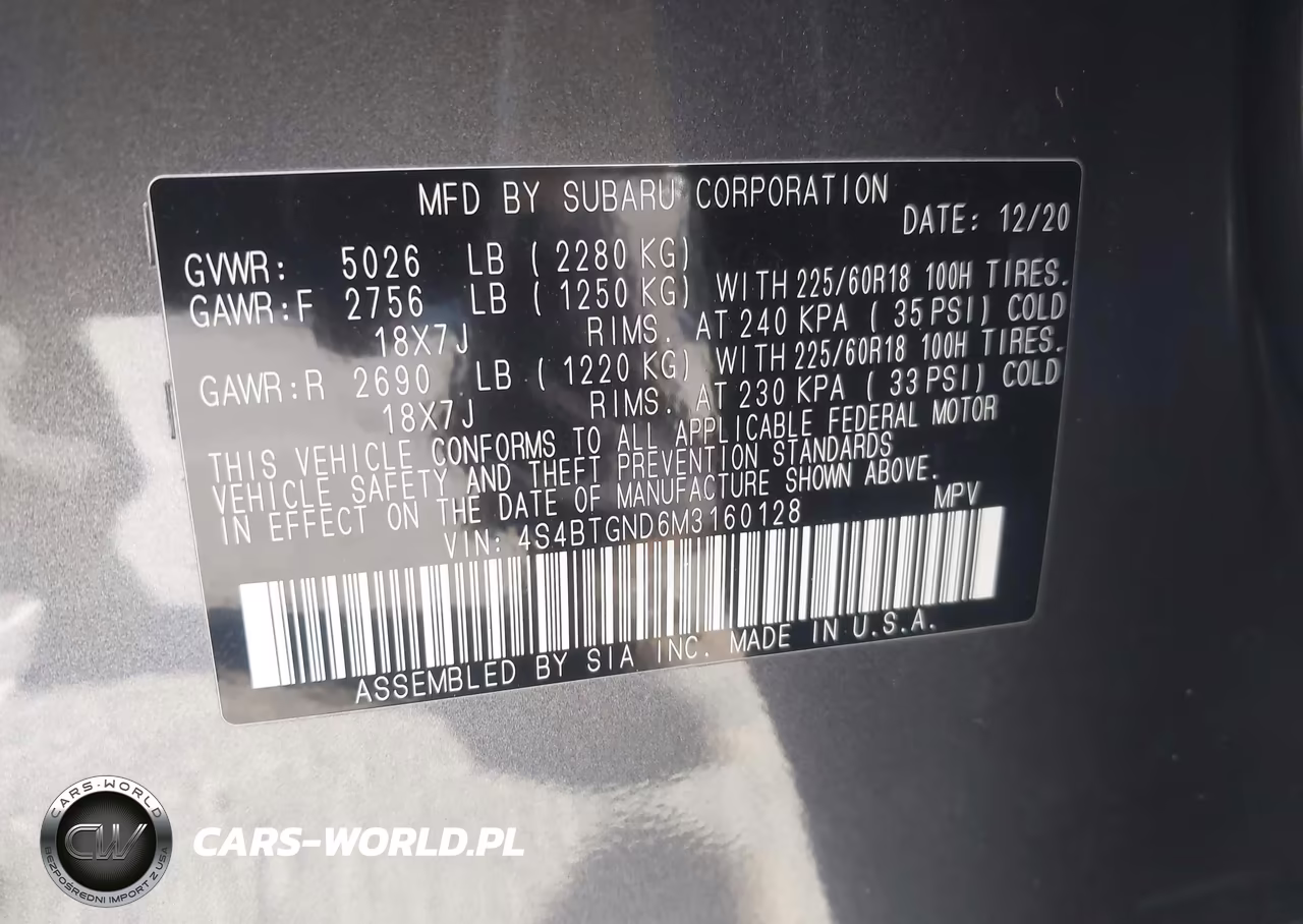 2021 Subaru Outback Limited Xt VIN:4S4BTGND6M3160128 - 9